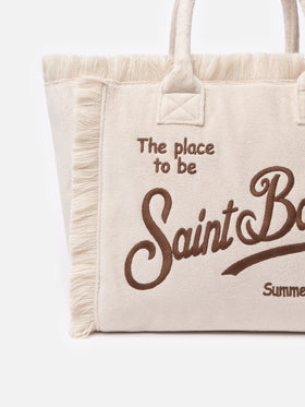 Borsa tote Vanity Sponge in spugna beige
