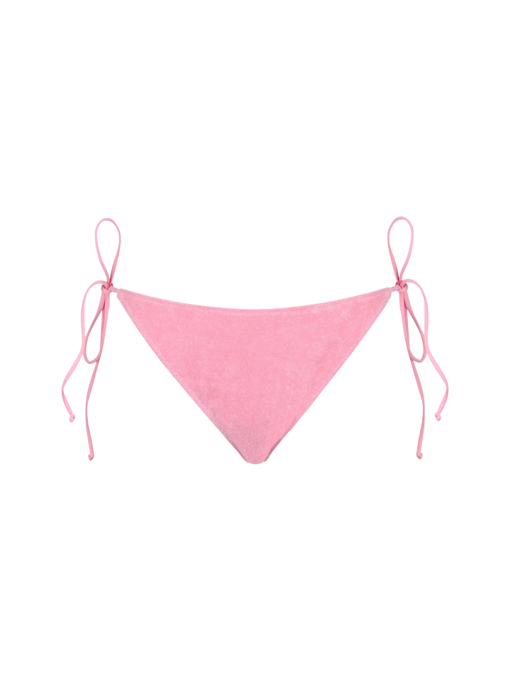 Rosa Frottee-Triangel-Bikini für Damen Leah Virgo