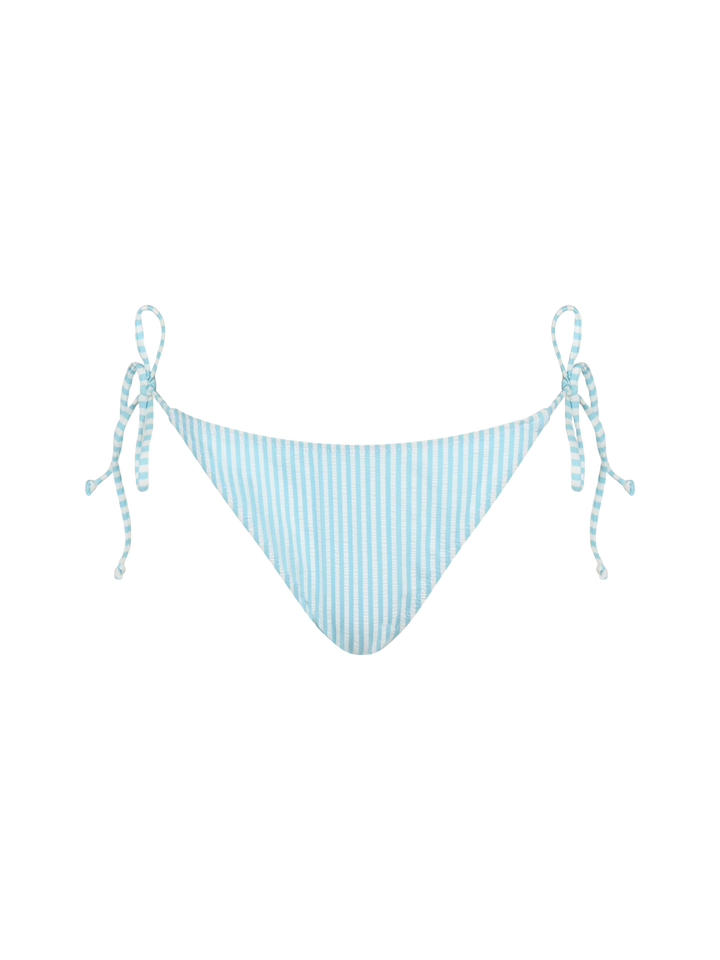 Gestreifter Damen-Triangel-Bikini Leah Virgo aus Seersucker