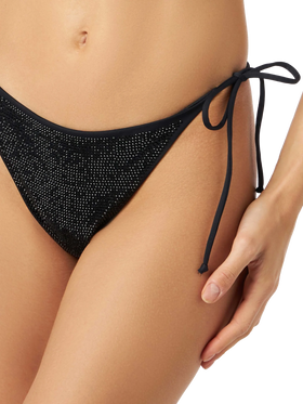 Woman swim briefs with black rhinestones