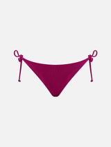 Fucsia pleated swim briefs