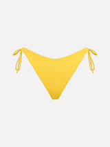 Yellow ribbed swim briefs