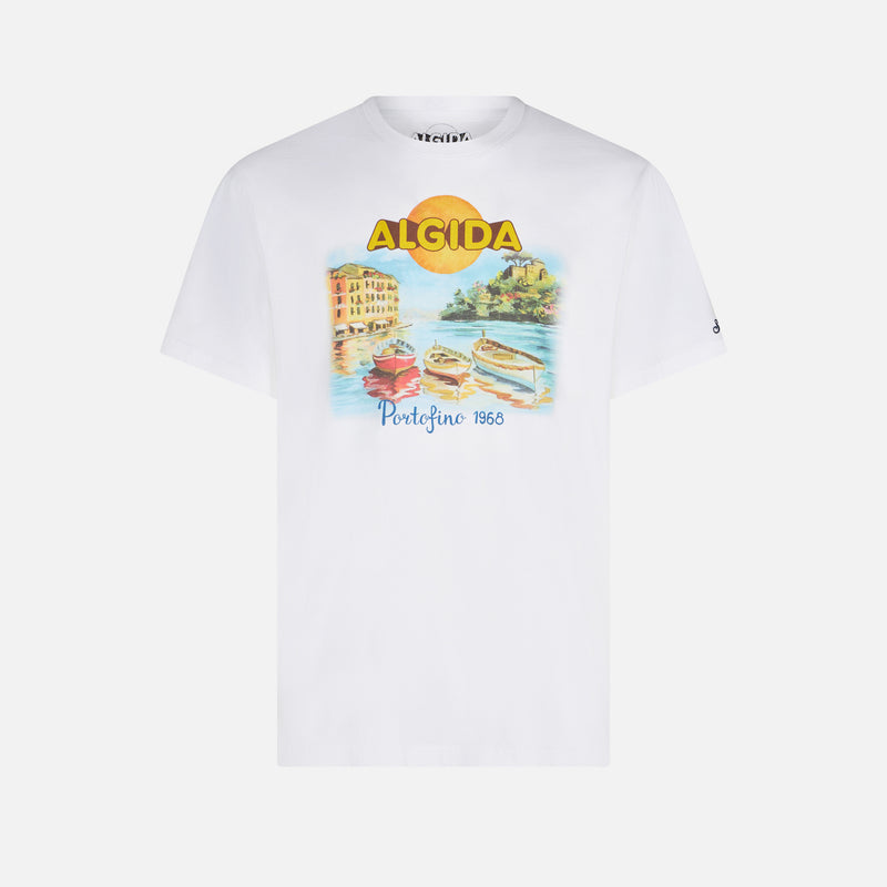 Man cotton t-shirt with Algida Portofino print | ALGIDA® SPECIAL EDITION