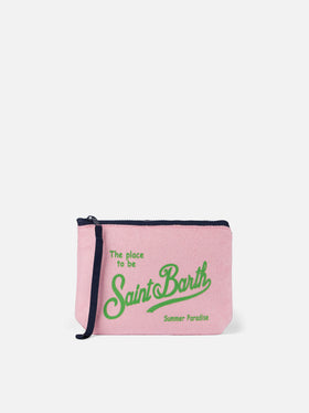 Aline pink terry pochette