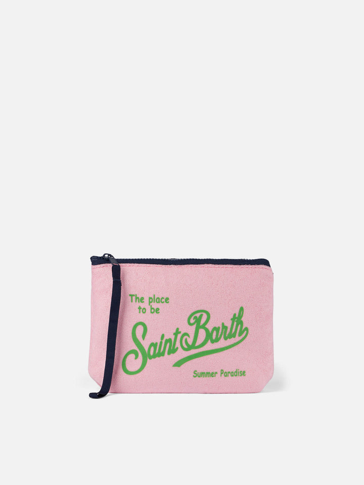 Aline pink terry pochette
