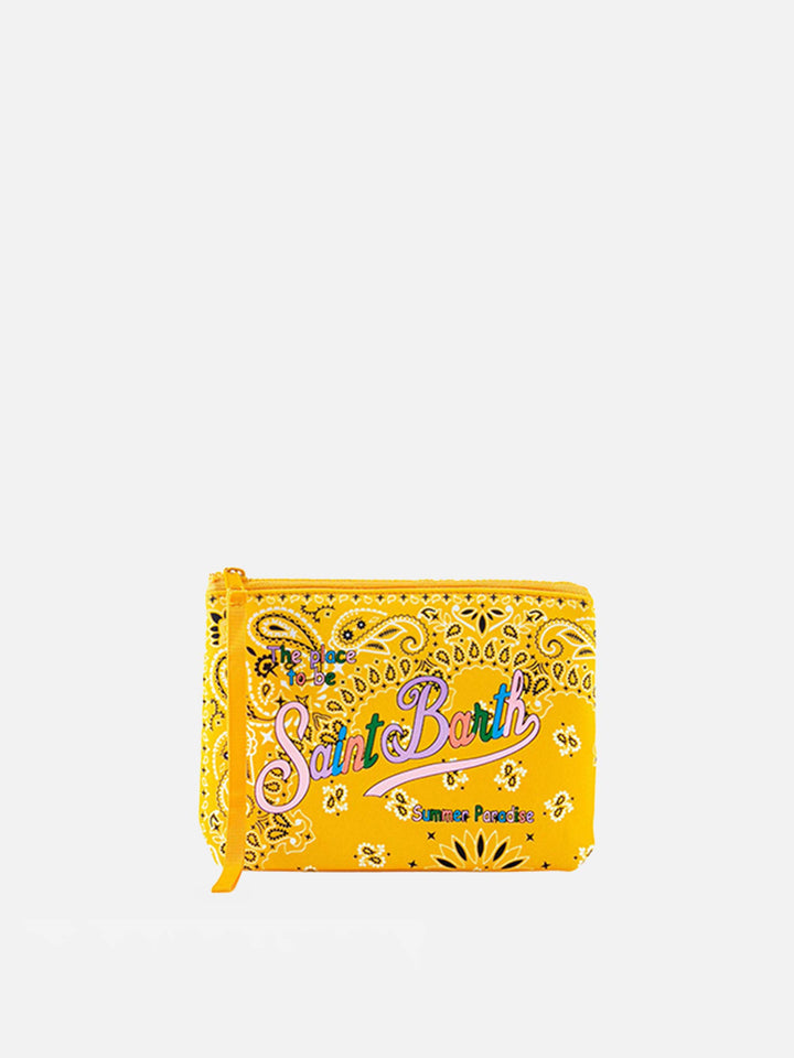 Aline scuba pochette with bandanna print