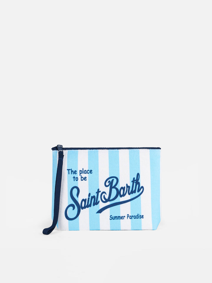 Aline terry pochette with Saint Barth print