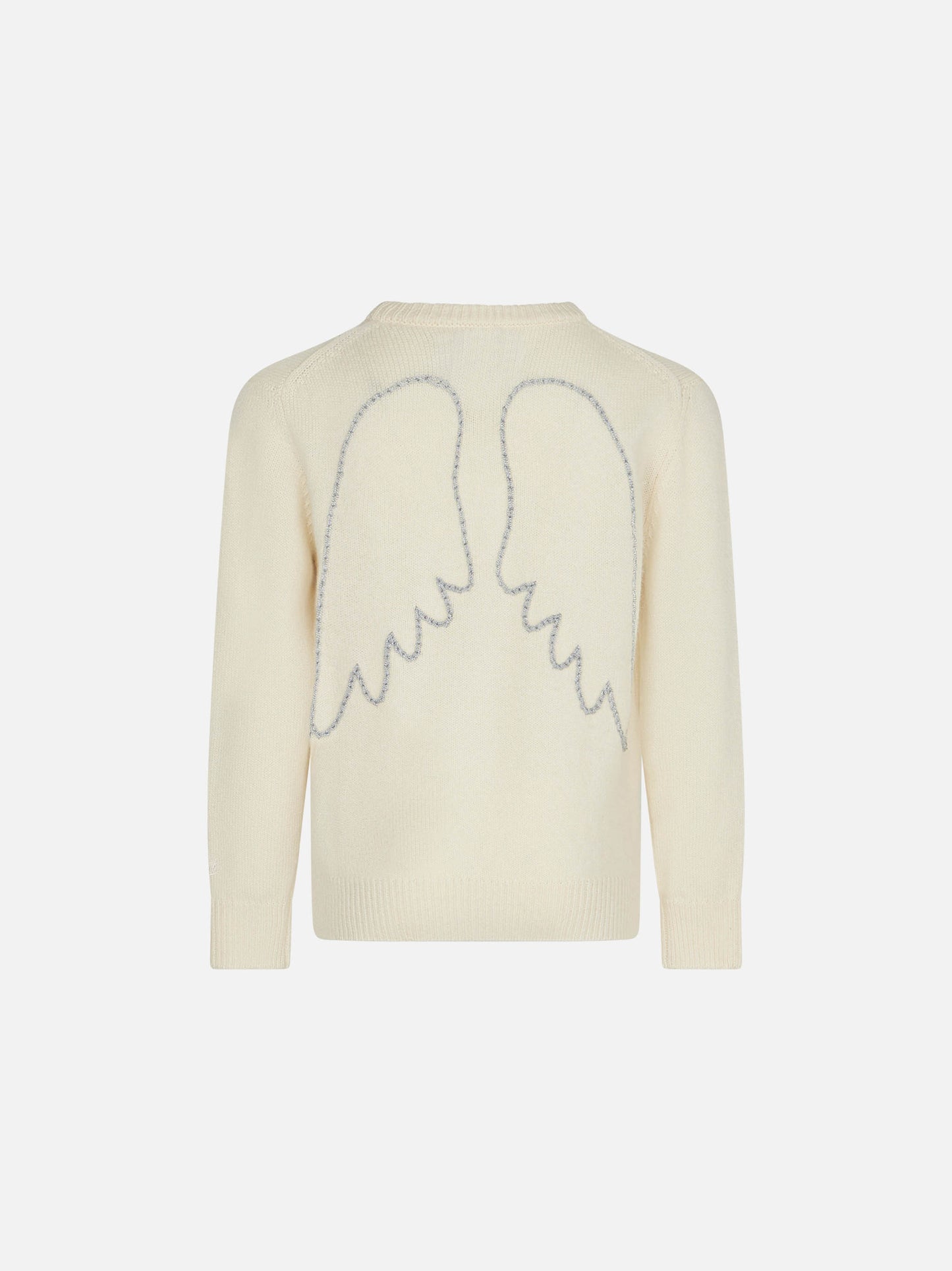 Girl sweater angel wings embroidery