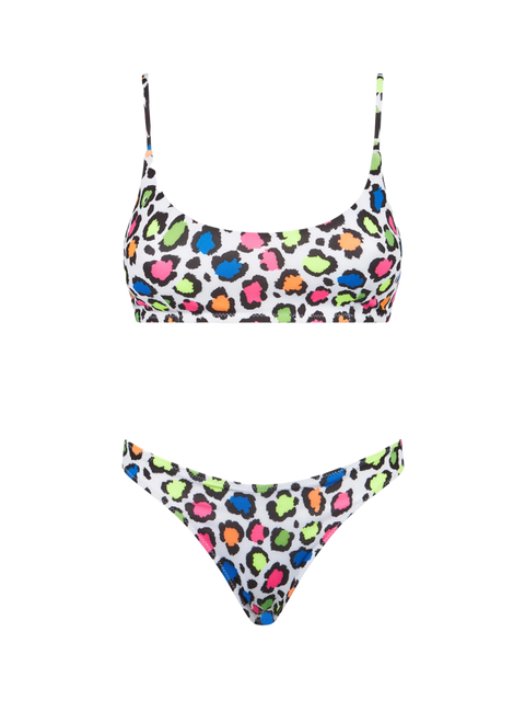 Woman bralette bikini with pop animalier print - MC2 Saint Barth