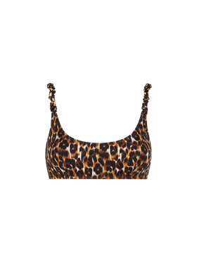 Bralette-Badeanzug für Damen mit Leopardenmuster