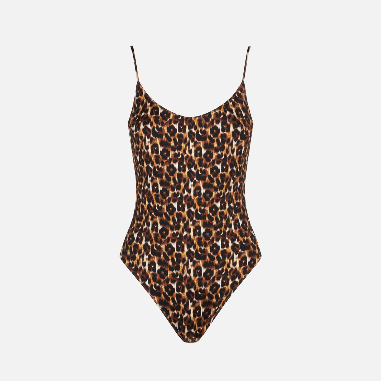 Leopard print one piece swimsuit