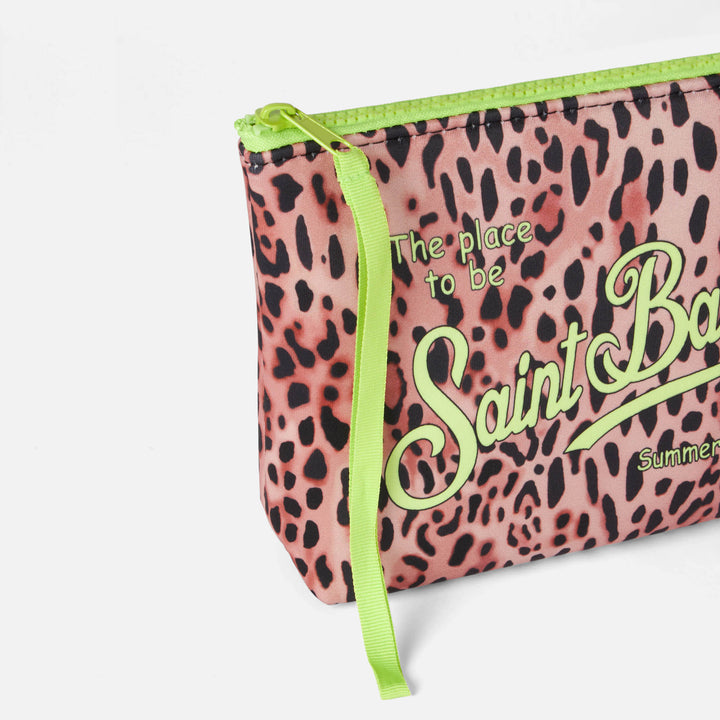 Pochette Aline in scuba con stampa animalier
