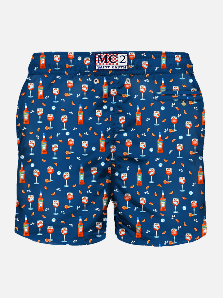 Costume da bagno da uomo in tessuto leggero con stampa Spritz | EDIZIONE SPECIALE APEROL