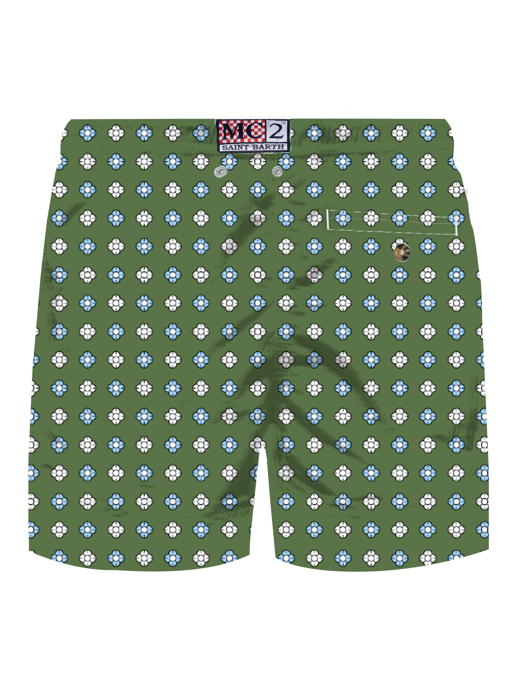 Comfort Light stretch swim shorts with tie print - MC2 Saint Barth