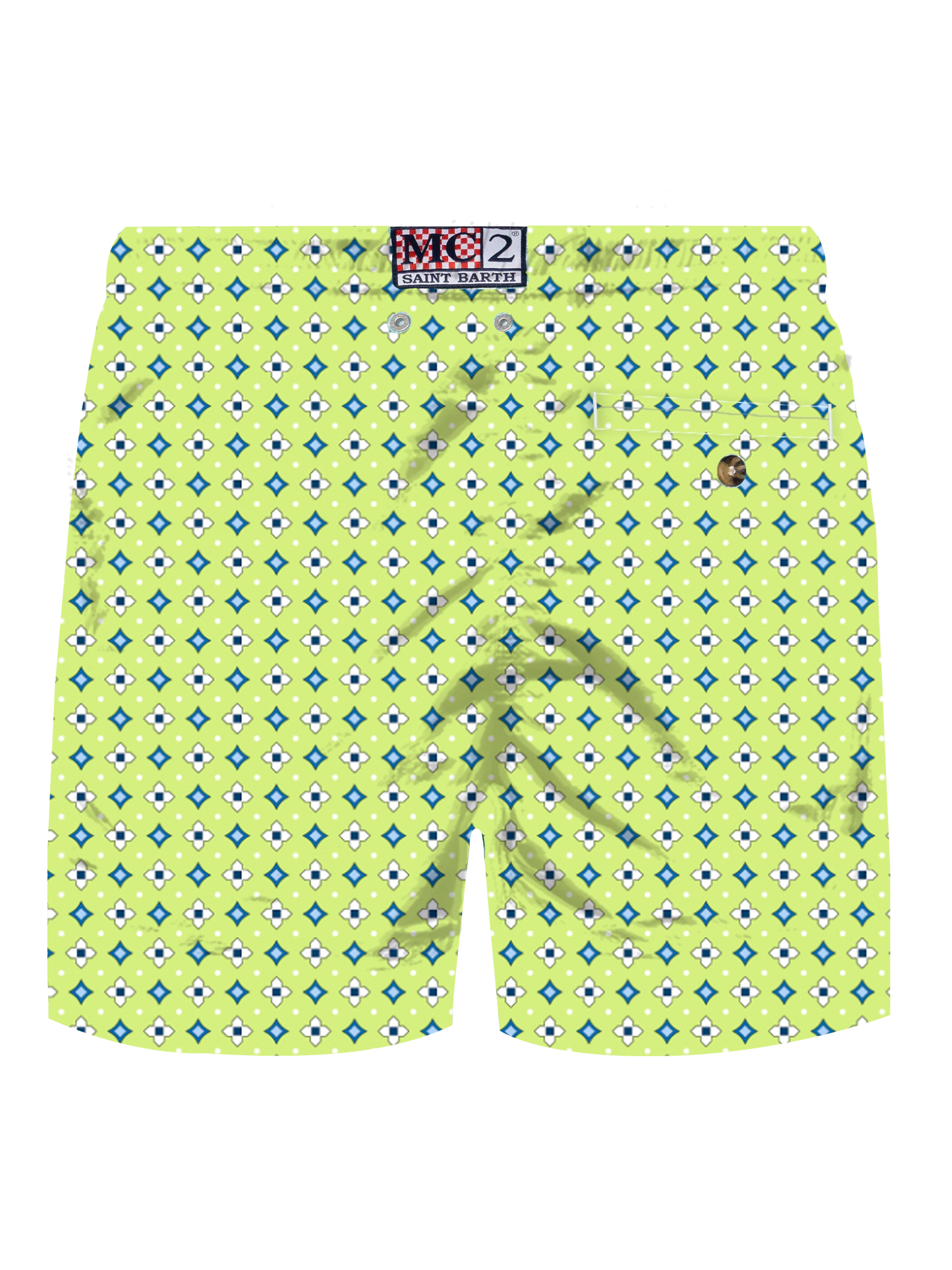 Comfort Light stretch swim shorts with tie print - MC2 Saint Barth