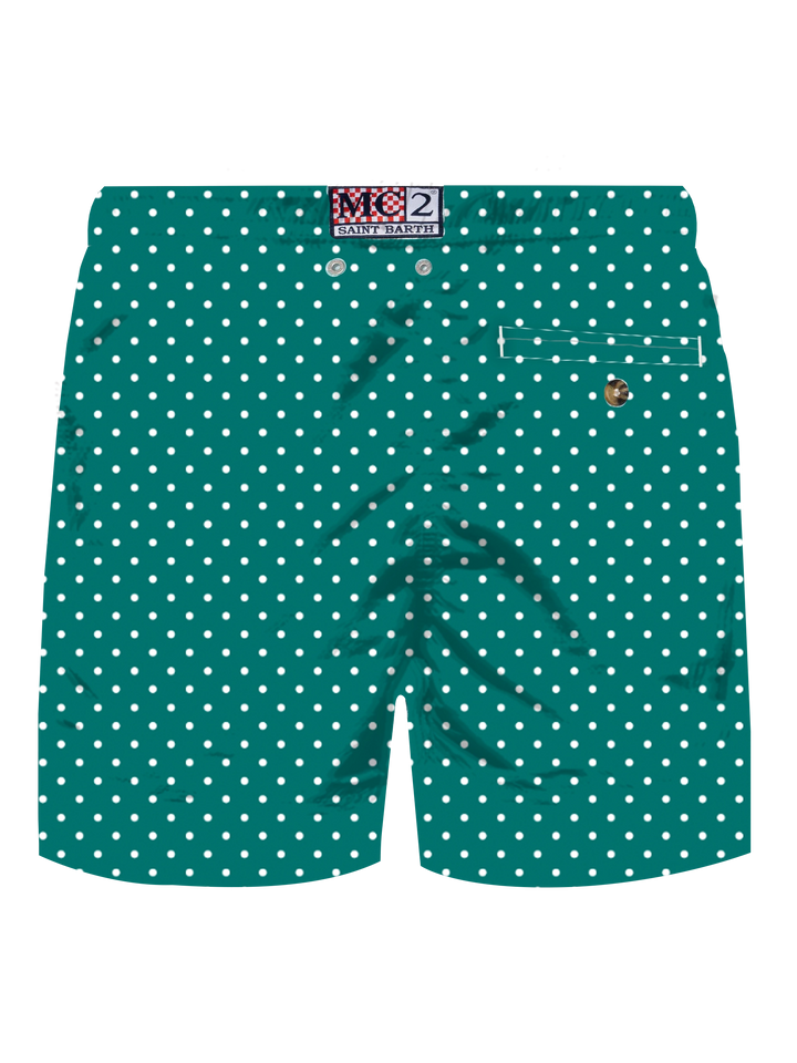 Lighting swim shorts with polka dots print