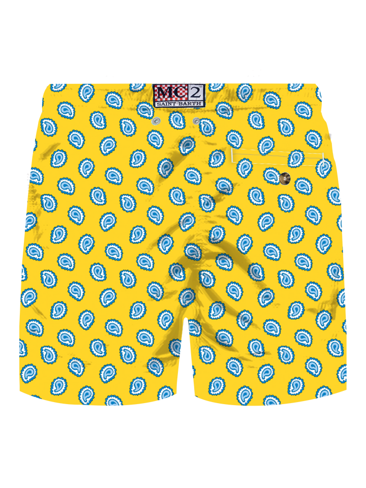 Lighting swim shorts with paisley tie print