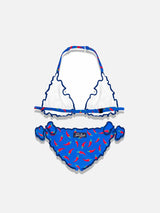 Mädchen-Triangel-Bikini mit Chili-Pfeffer-Print