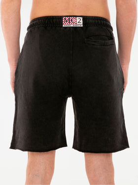 Black cotton man bermuda faded look - MC2 Saint Barth