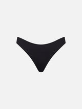 Woman black swim briefs