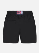 Herren-Badeshorts mit seitlichem Logo und Kontrast