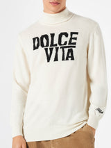 Maglia dolcevita in misto cashmere