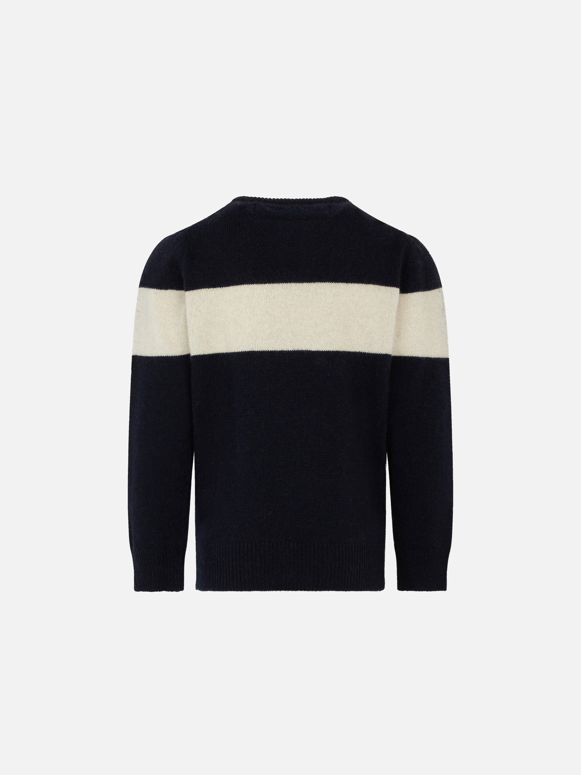 Blue boy sweater Cortina red graphic - MC2 Saint Barth