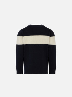 Blue boy sweater Cortina red graphic - MC2 Saint Barth