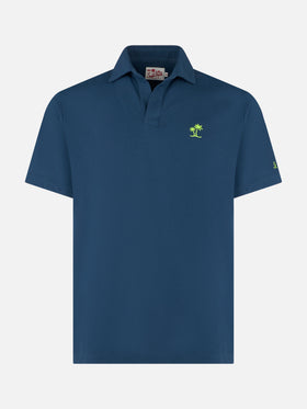 Navy bluecotton jersey man polo