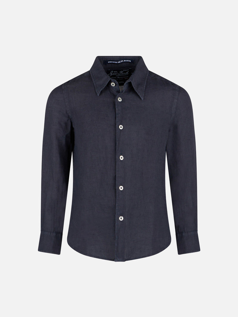 Boy blue linen shirt