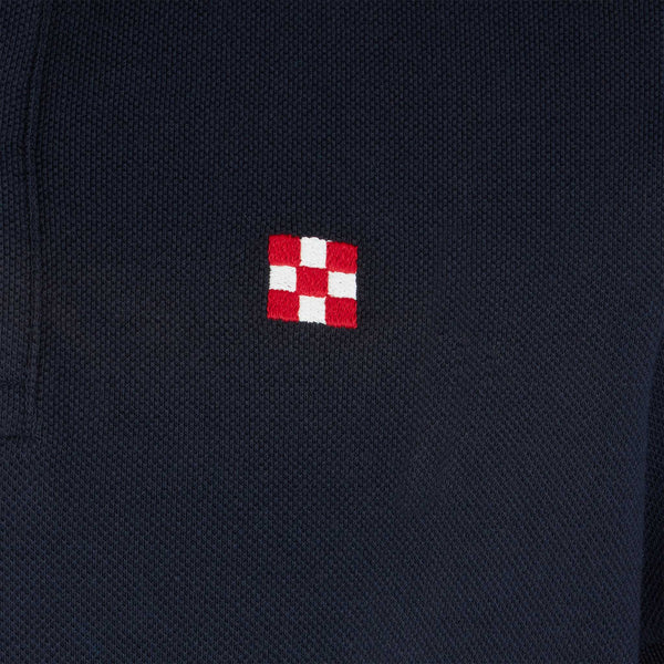 Blaues Piquet-Polo mit St. Barth-Logo