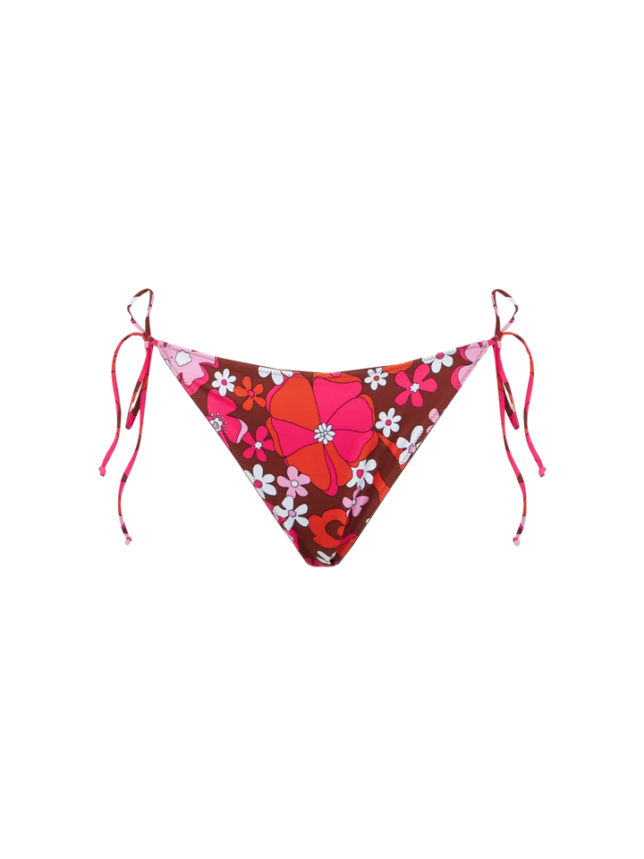 Bikini da donna a bralette con stampa floreale retrò