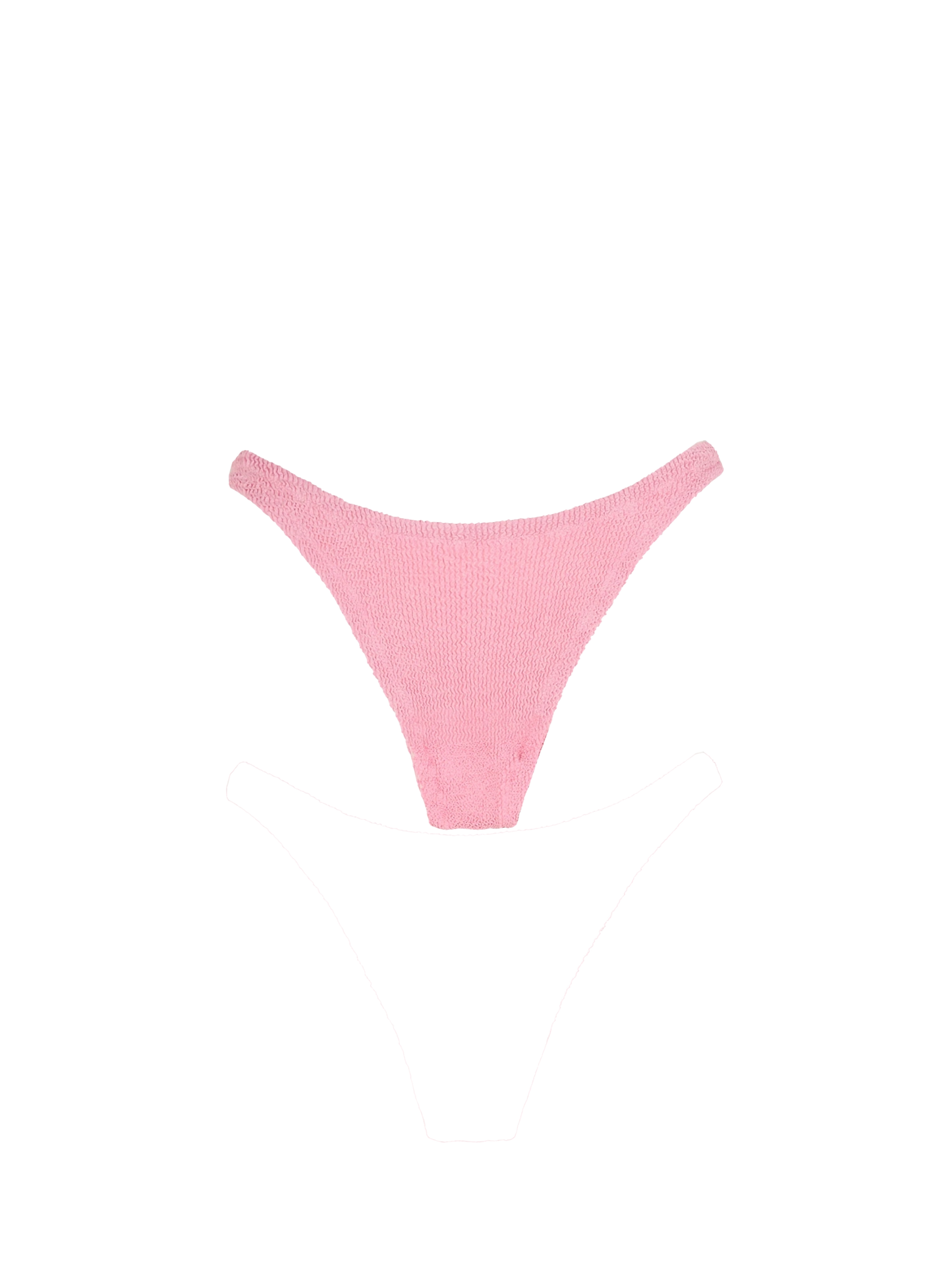 Woman pink crinkle swim briefs