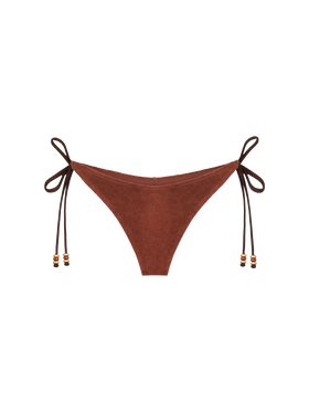 Woman terry cheeky swim briefs