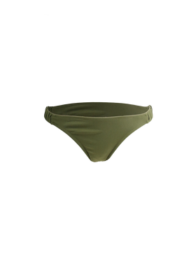 Woman military green swim briefs