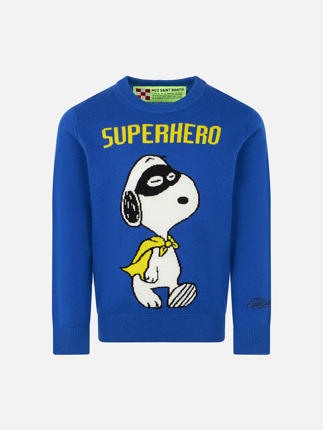 Maglione da bambino blu stampa Snoopy Superhero | SNOOPY - EDIZIONE SPECIALE PEANUTS™