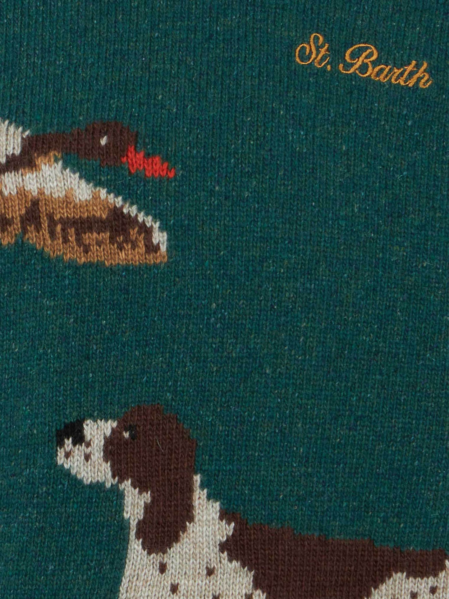 Donegal-Pullover mit Rundhalsausschnitt und Country-Dog-Jacquard für Jungen