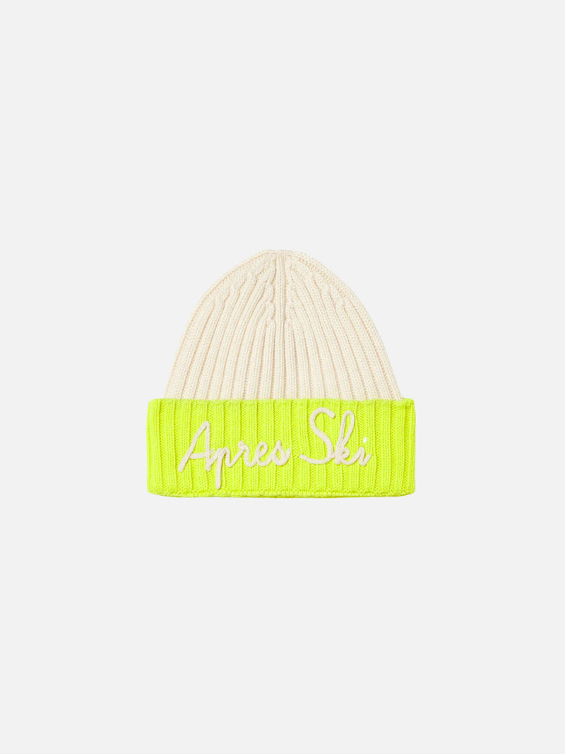 Boy knit beanie with Apres Ski embroidery