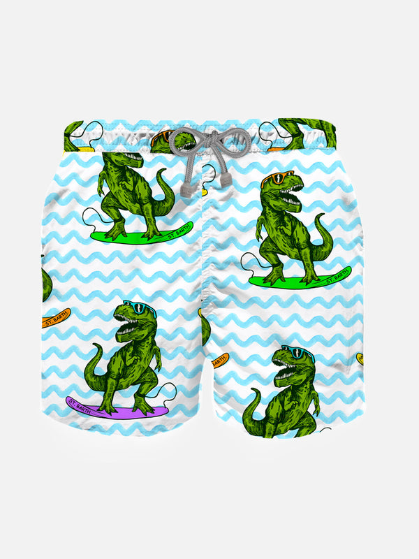 Klassische Badeshorts für Jungen mit Dinosaurier-Print