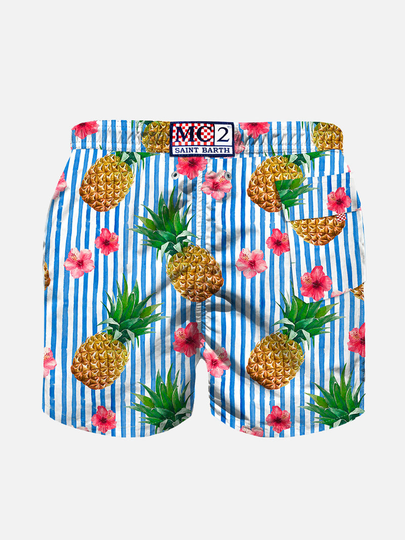 Boy swim shorts with pineapple print