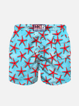 Red seastars boy's swim shorts