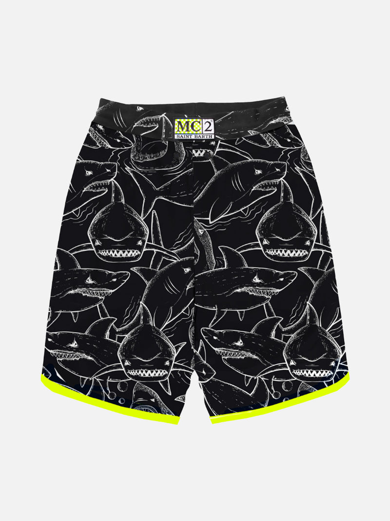 Badeshorts für Jungen mit Hai-Print