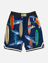 Surfboard print boy swim shorts