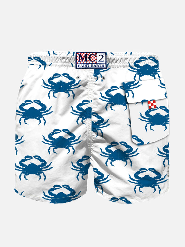 Boy swim shorts with velvet crabs