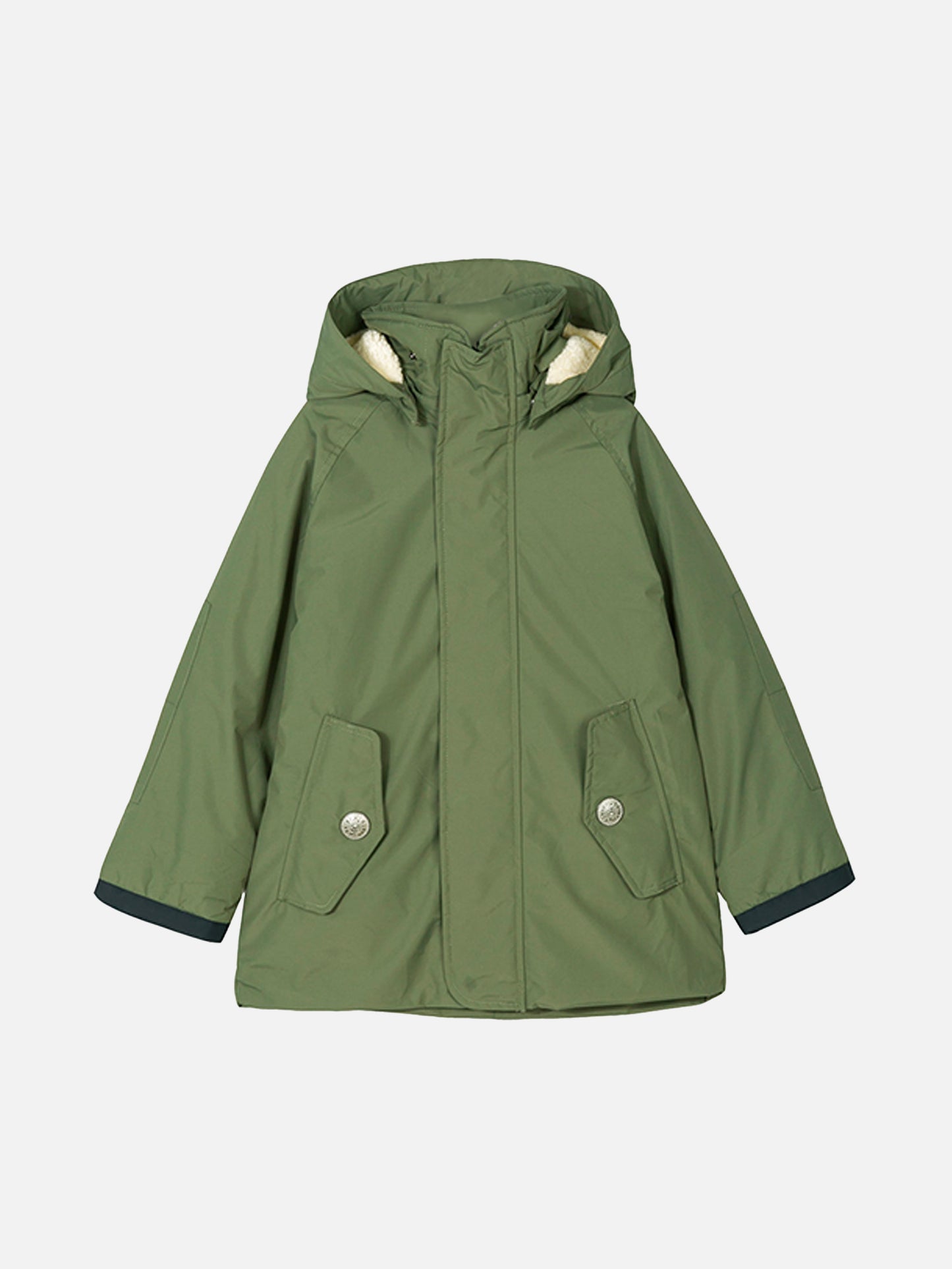 Parka für Jungen in Militärgrün mit Kapuze Voyager Jr