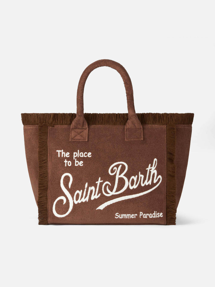 Borsa a spalla Vanity Sponge in spugna marrone