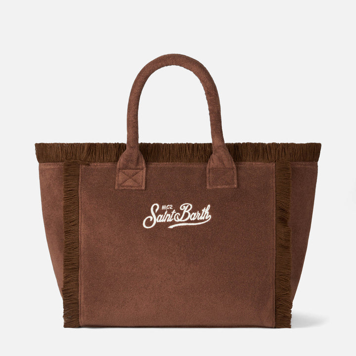 Borsa a spalla Vanity Sponge in spugna marrone