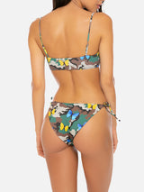 Camouflage butterfly print bikini with bralette top