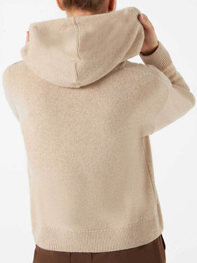Woman cropped knit hoodie with Day Off embroidery - MC2 Saint Barth