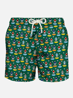 Man swim shorts with soccer print